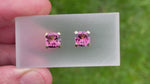 18ct studs with Tourmalines